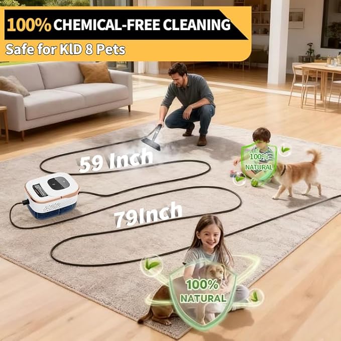 Steam Cleaner 6 Steam Levels 42oz Tank &amp 11 Pieces Accessories 1500W High-Temperature Steam Cleaner for Home Steamer for cleaning Car Tile Floor