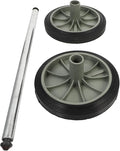 Angoily Trash Can Wheels Replacement Garbage Can Wheels Replacement Set Hollow Shaft 2 Rubber Wheels Pulley Wheel Trash Bin Wheels Replacement