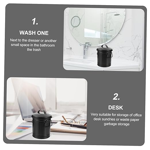 VILLCASE Creative Wastebasket Bucket Shaped Rubbish Bin Office and Home Storage