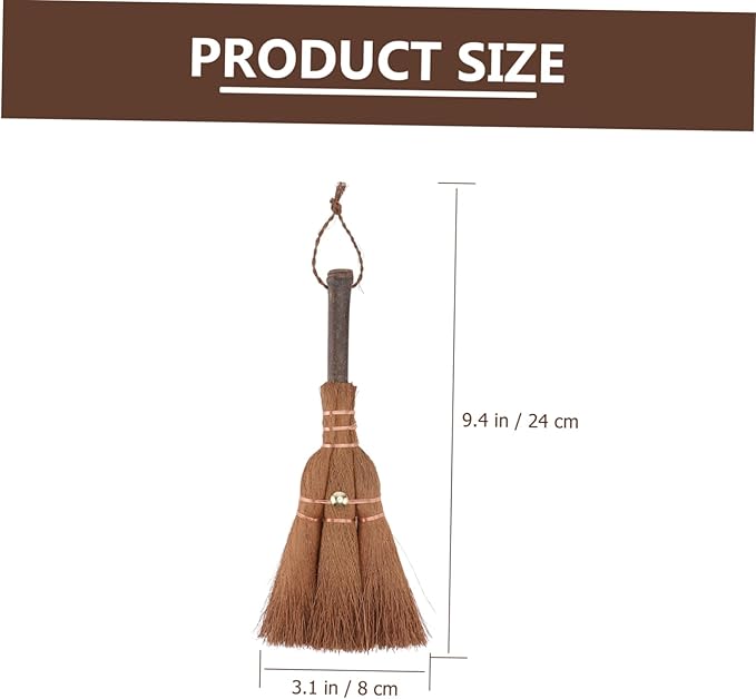 3pcs Mini Palm Broom Natural Bristles Compact Cleaning Brush for Tea Ceremony and Household Use Space-Saving Design for Efficient Dust Removal