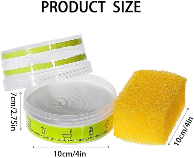 Clean It Cleaning Stone Eco-Friendly Cleaning Stone Clean It Stone Cleaning Pebble Stone Shower Floor Clean-It Cleaning Stone And Applicator Sponge Multi Purpose Cleanser (5Pcs)