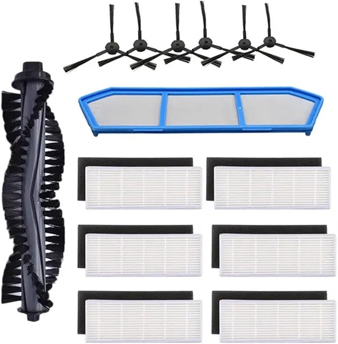BeNtli Robot Vacuum Spare PartsMain Side BrushHepa FilterMop RagStrainer Brush CoverCompatible for GUTREND Style 220 / Compatible for Polaris PVCR 0735 (Color : Set 6)