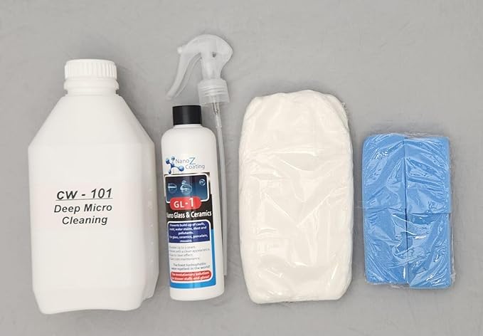 Nano Glass GL1 The #1 Glass Coating High Performance Protector for Shower Stall Coat up to 75 sqft. Protects for 12-24 months (8.45 Oz)