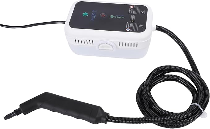 Handheld Steam Cleaner 1600W Portable High Temperature Pressurized Steam Machine with Brush Heads for Kitchen Grill Furniture Bathroom Car (110V US Plug)
