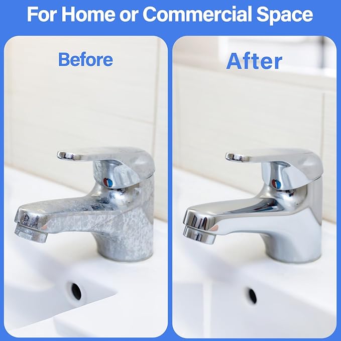 Hard Water Stain Remover Shower Glass &amp Shower Door Cleaner Removes Calcium Build Up for Toilet Bowl &amp All Household Cleaner -16.91oz