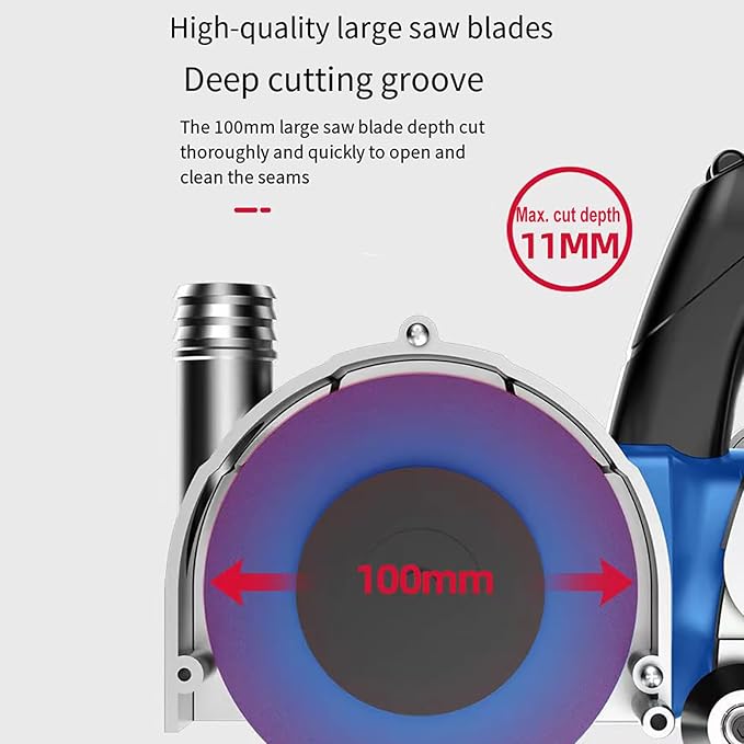 9000r/min Electric Seam Cleaning Machine Beauty Seam Construction Tool Tile Joint Cleaner With1.2MM Saw Blade and Self-Cleaning Design Depth Adjustable for Tile Cleaning