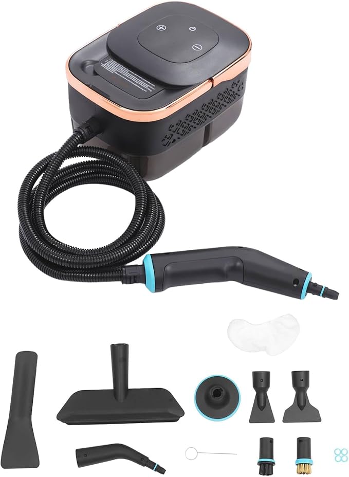Steam Cleaner for Home &amp Car 1500W Portable Handheld Steamer with 6-Level Adjustable Steam &amp 42oz Tank Pressurized Steam Cleaning Machine for Tile Grout Floor Kitchen &amp Auto Detailing