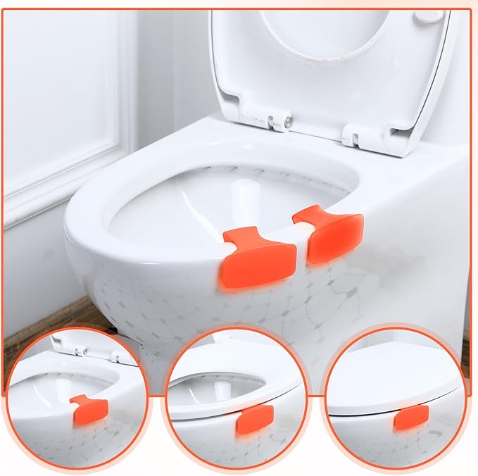 LemonRoad 12 Pack Toilet Bowl Deodorizer Rim Hanger Air Freshener Fruity Scent Toilet Bowl Fresheners for Bathroom Car Wardrobe (Orange)