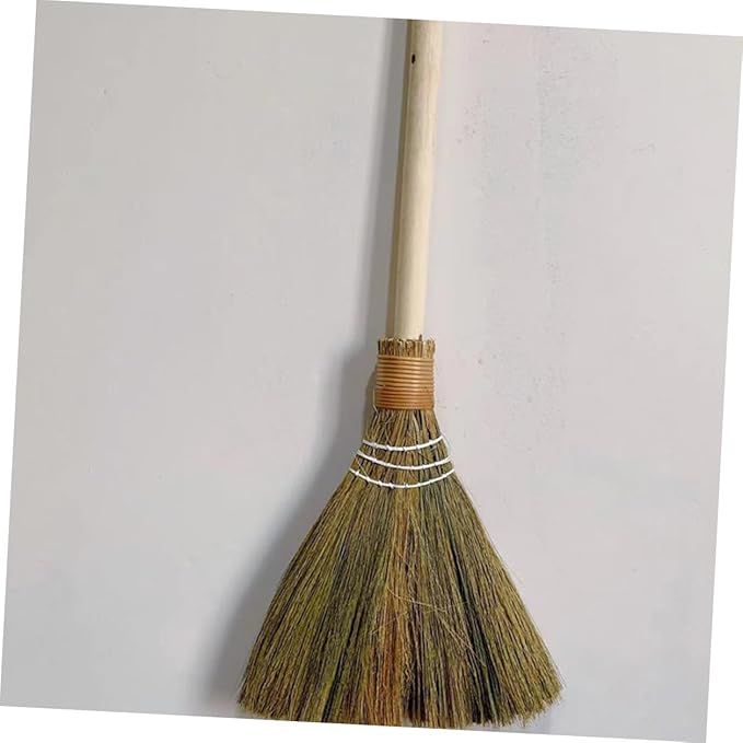 2pcs Hand Woven Broom Portable Lightweight Manual Whisk Broom for Home Office Car Cleaning Dust Sweeper with Rustic Farmhouse Charm