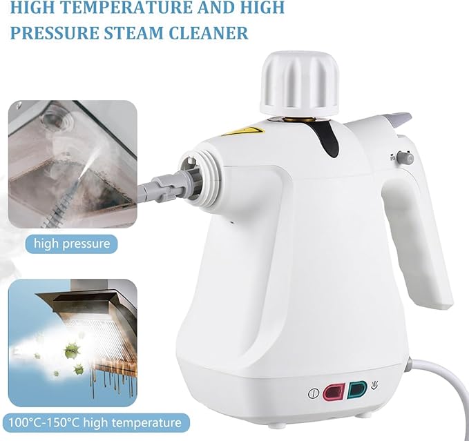 Steam Cleaner Natural Steam Cleaner Handheld Power Steam Cleaner for Home with 10 Accessories Handheld Pressurized Steam Cleaner Portable Multipurpose Steam Cleaner for Car Home Kitchen Bedroom