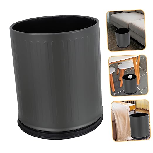 Healifty Double Open Top Trash Can Large Capacity Bathroom Wastebasket for Bedroom Office Kitchen Space-Saving Modern Design