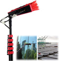 Photovoltaic Panel Telescopic Cleaning Brush Kit Solar Panel Cleaner Tool Water Fed Pole Window Glass Cleaning Brush with Sprayer7.2M/24FT