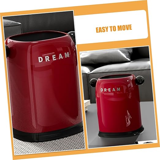 STOBOK Open Top Garbage Container Plastic Trash Can Double Walled Wastebasket with Removable Liner Bin for Bedroom Bathroom Kitchen