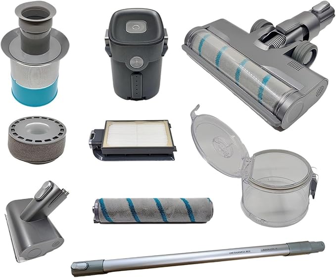 Compatible for VIOMI A9 Vacuum Cleaner Roller Brush HEPA Filter Battery Accessories (Color : Rear HEPA Filter)