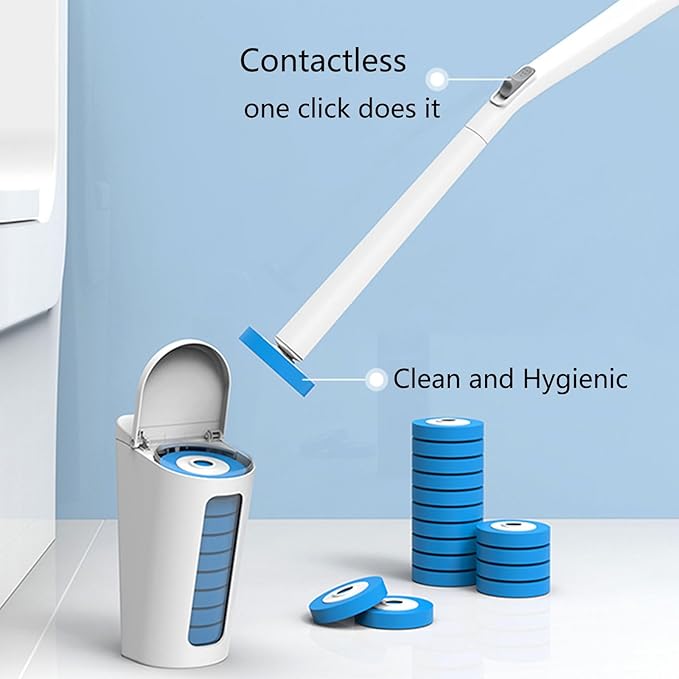 Disposable Toilet Bowl Cleaner Wand Refills Toilet Cleaners for Inside The Bowl Toilet Wand Kit Only Fit Handle (Color : 80 Refill Without Brush Size : Mixed)