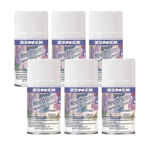Zenex Neutrazen Fresh Linen Scent Metered Odor Neutralizr net 7 oz. - 6 Can