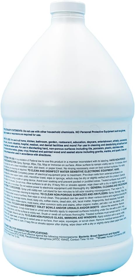 Hypochlorous Acid Spray For Home 1 Gallon - Cleaner &amp Disinfectant – Safe for Kids &amp Pets – Multi-Purpose Hypochlorous Acid Cleaner – Eco-Friendly HOCl Spray