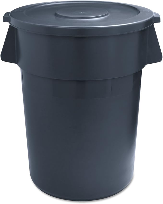 Boardwalk 32GLWRGRA Round Waste Receptacle LLDPE 32 gal Gray