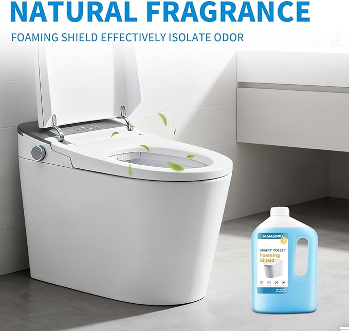 MAMADOU 2Liters Foam Agent For Smart Toilet Commercial And Home Use Large Capacity Toilet Splash Control Foaming Shield Liquid Deodorizing Easy Cleaning For Fresh Bathroom