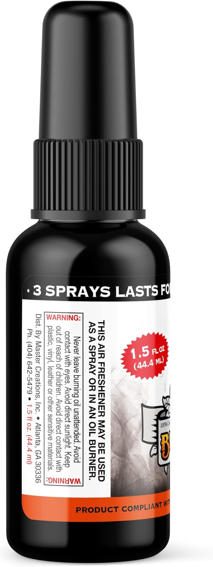 BluntPower (Black Rain 5 Pack) Concentrated Air Freshener - Premium Oil Based Air Freshener Spray For Home and Car - Long-Lasting Bathroom Spray Car Freshener &amp Odor Eliminator Spray