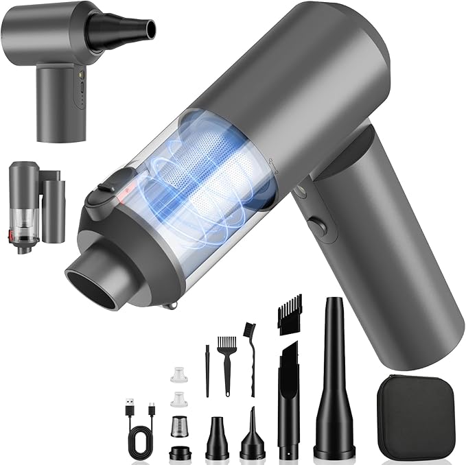 Foldable Cordless Vacuum &amp Air Duster - 16000PA Brushless Motor