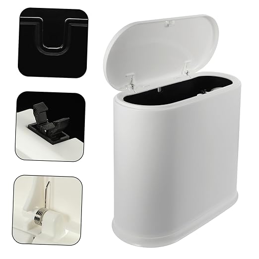 Lid Trash Can for Bathroom Kitchen Office Farmhouse Style Wastebasket with Space Saving Design Versatile Garbage Bin for Bedroom and Craft Use