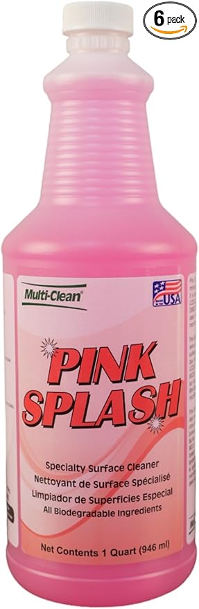 Pink Splash Glass Cleaner and Multi-Surface Cleaner 32 oz 6 pk