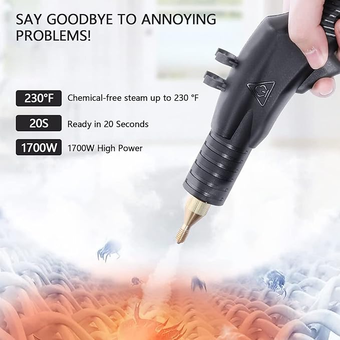 High Pressure Steam Cleaner 3000W Portable Handheld Steamer for Home Kitchen Car and Air Conditioning