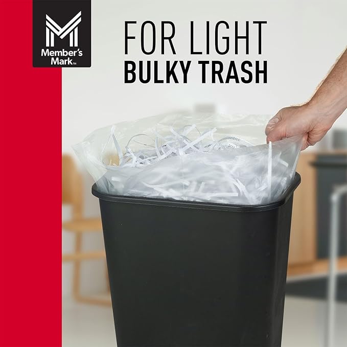 1000-Count Commercial Trash Bags | 10 Gallon Clear Can Liners for Office &amp Bathroom | High-Density Tear-Resistant &amp Leak-Proof | Bulk Roll for Business Retail and Hospitality Use