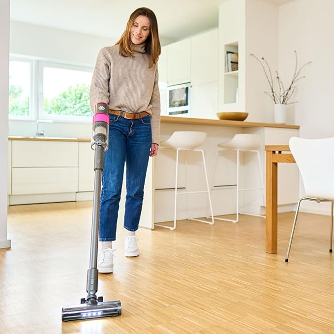 Sebo Balance A1 Cordless Lightweight Vacuum Cleaner with LED Display Advanced Filtration Electric Brush - Magenta