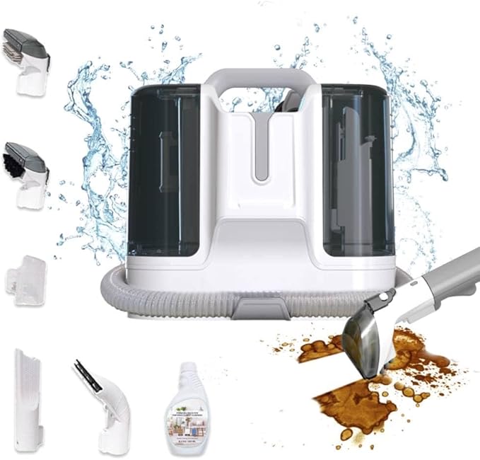 Tidyard Carpet Cleaner Machine Portable Upholstery Stain Remover with 12000Pa Strong Suction 61oz Dual Water Tank for Pet Hair Carpet Car and Couch Cleaning
