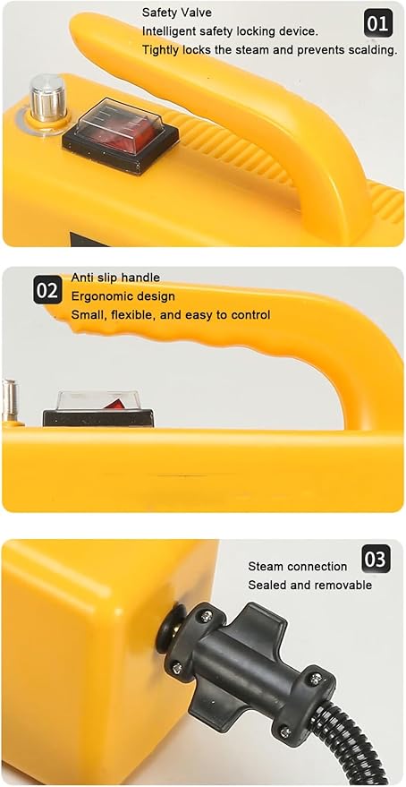 1700W Steam Cleaners 110V High Pressure Steam Cleaner with 4 Brushes for Home Use Handheld Steam Cleaner Machine for Cleaning Upholstery Bathroom Floor and Tile Car Detailing Steamer