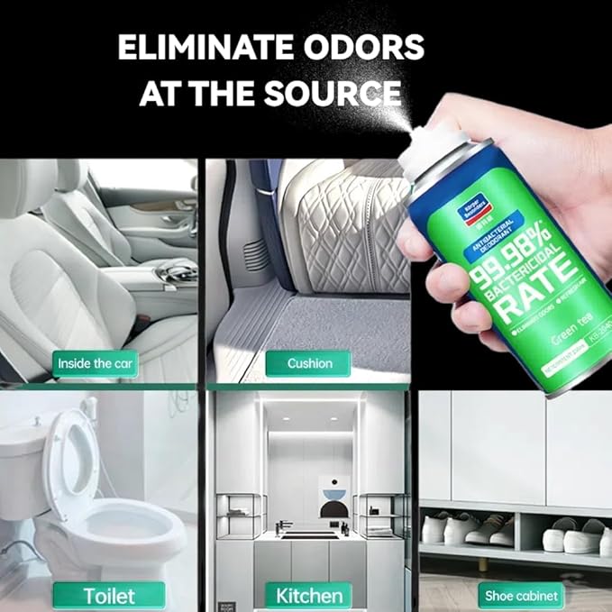 Glodway Air RefresherOdor Eliminator Remover SprayOdor RemoverGreen Tea Long-Lasting Scent For HomeCouchMattressFurniture bathroomFabrics &amp Trash6 Ounce4 pack