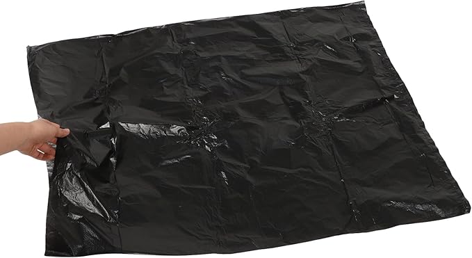 Plastic Trash Bags 25pcs 80x100cm Thick 2.5 Mil Black Garbage Bags for Kitchen Bathroom Office Home Waste Disposal