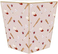 Marye-Kelley-Red Baseball Wastepaper Basket Decoupage Wood Decorative Wastebasket for Kitchen Bathroom Bedroom Living Room Handmade Made in The USA