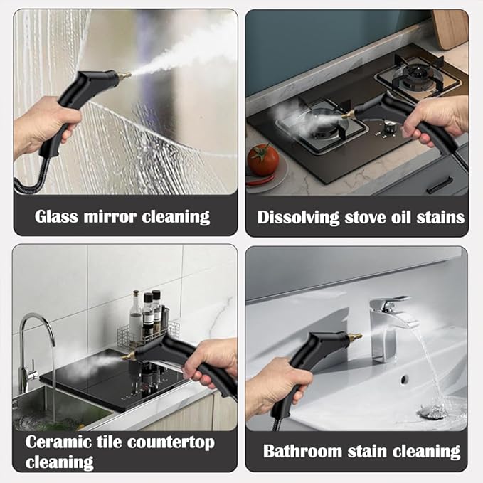 High Pressure Steam Cleaner Portable Steam Cleaner Handheld Steam Cleaner 1200Ml Large Capacity Cleaning Machine for Cleaning Tiles Cars