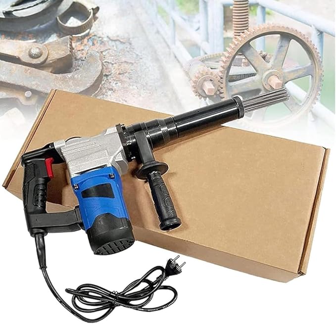 NYMFEA 1100W Hand-Held Electric Needle Scaler Pneumatic Descaling Gun Needle Type Rust Removal Machine Cleaning Tool Welding Slag Cleaner Cleaning Machine