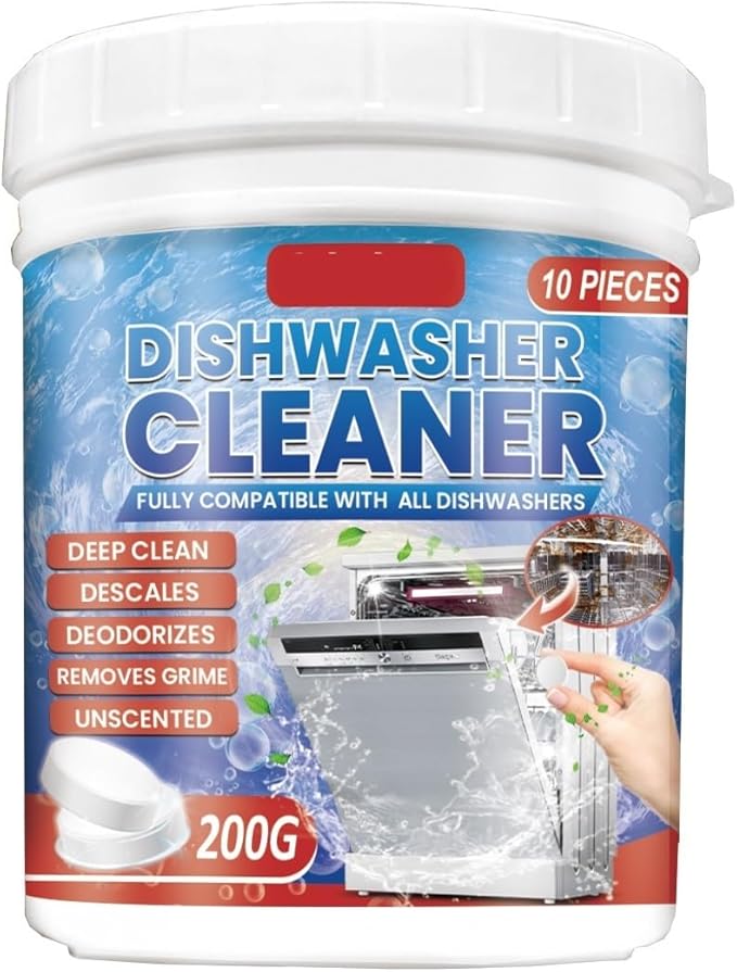 Dishwasher Cleaning Tablets With Lemon Scent - Remove Grease Odor &amp Limescale Suitable For All Dishwashers(3PCS)