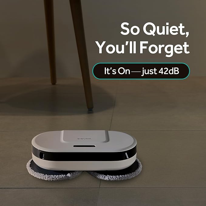 EVERYBOT EDEG2 Robot Mop Cleaner for Hard Floors Dual Spin Powerful Mopping Removes Dust &amp Stains Quiet Fast Cleaning Slim Design for Under Furniture Remote Control Included (No Wi-Fi/APP)