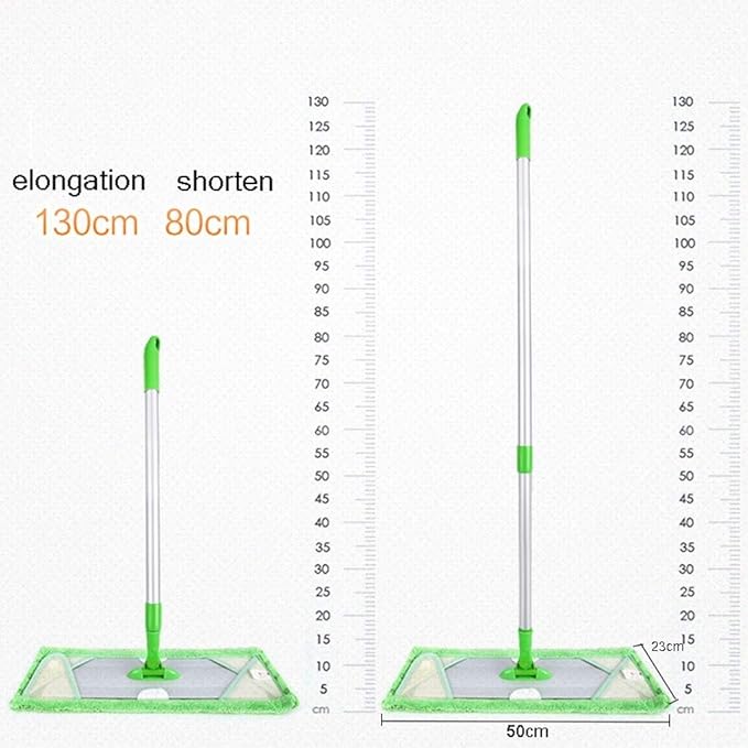 Microfiber Floor Mop Flat Pads and Stainless Steel Handle with Extension