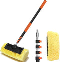 Buyplus 12FT Car Wash Brush with Long Handle 12-Inch Soft Bristle with Aluminium Telescoping Pole for Cleaning Car SUV RV Boats House Siding Floors Solar Panels and More