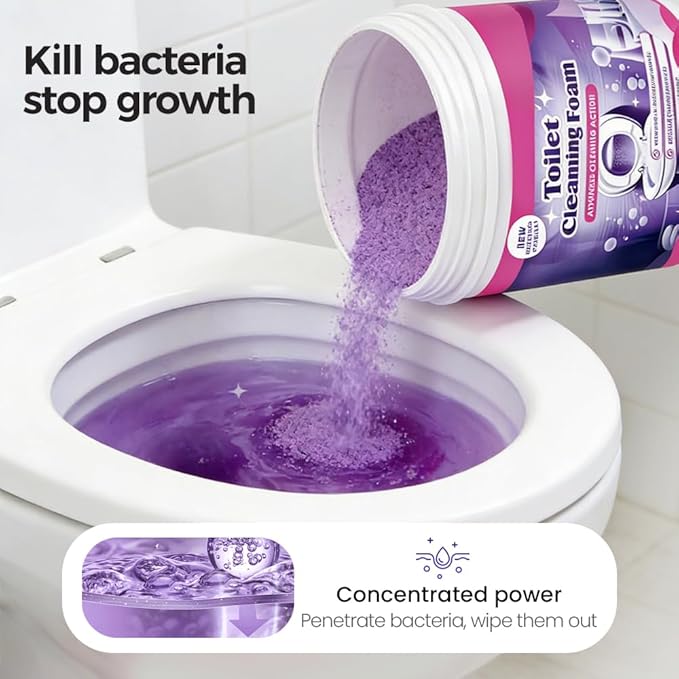 2026 New Toilet Bowl Cleaner Toilet Cleaning Foam Power Foaming Toilets Clean Clean Foam Cleaner Touch Free Foaming Powder – Bathroom Cleaning Powder (4PCS)