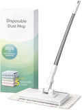 Cloth Changing Mini Mop Zero Touch Lazy Mop Clip Clamp Disposable Dust Wet and Dry Compatible Click Snap Easy Wall Floor Clean Reusable for Small Spaces (2PCS)