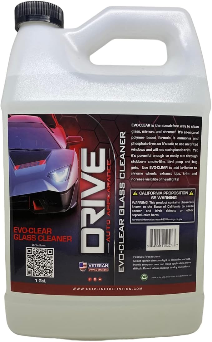 Evo-Clear Glass &amp Mirror Cleaner - 1 Gallon Rtu