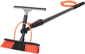 Water Fed Pole Kit Water Fed Brush W/Squeegee Water Fed Cleaning System 3-in-1 Aluminum Outdoor Window Cleaner Cleaning Tool for Window Glass Solar PanelVIIPOO5.4 M/17.7 Ft