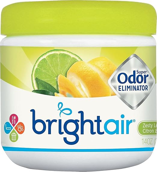 BRIGHT Air 900248 Super Odor Eliminator Zesty Lemon and Lime 14 oz (Case of 6)