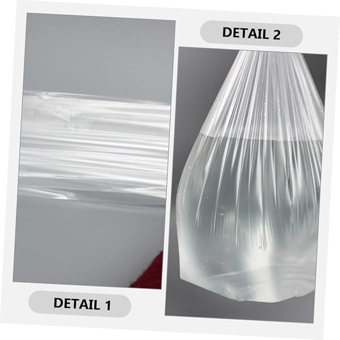 Gatuida Thickened Plastic Trash Bags 6 Rolls 45x50cm Flat-top Garbage Bags for Home and Bathroom Disposable Trash Can Liners for Bedroom and Kitchen Use