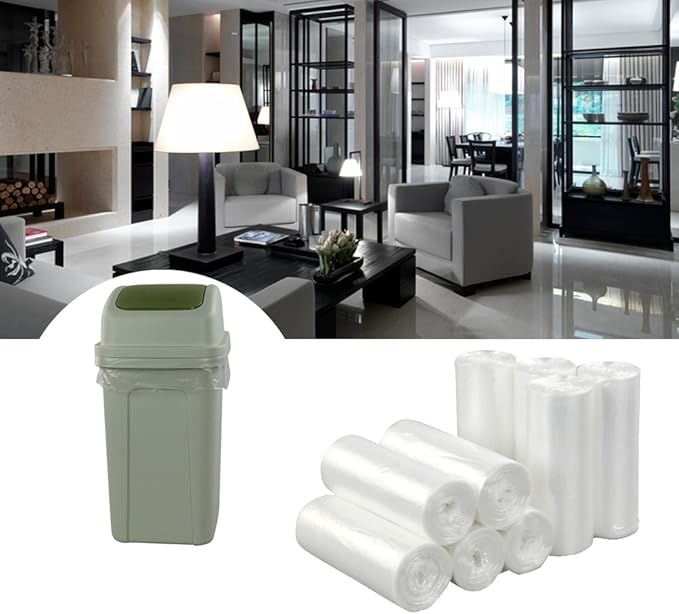 Vababa 13 Gallon Clear Tall Kitchen Trash Bags Garbage Bags 225 Counts