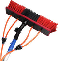 Window cleaning pole 3~12m extendable window cleaning kit window cleaning pole steel buckle fixing easy to installwith 20m water supply hose 50cm water hole large brush head Roof Cleaning Tools