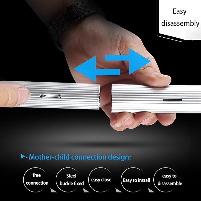 Window Washing Kit with Extension Pole Water Fed Pole Extendable Window Cleaner Adjustable Brush Head Multifunctional Cleaning Brush for Solar Panel Window Glass (Color : Brush head-50cm Size